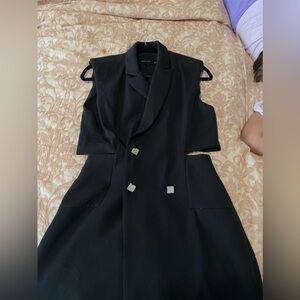 Black Blazer Romper